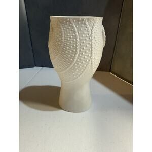 A K Kaiser vase white bisque pearl details Martin Frey design W Germany VTG